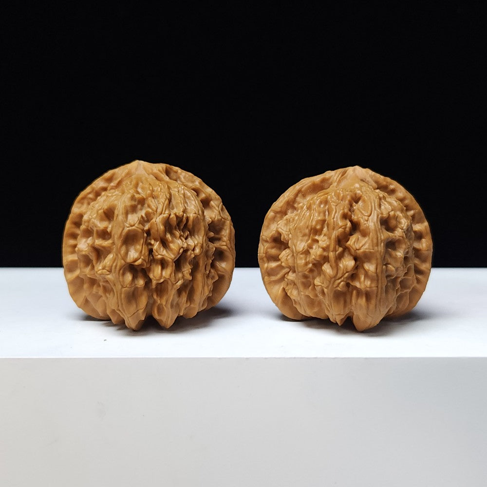 The "Spherical Round" Bai Shi Zi Lion's Head Pair | S-Grade Collector Tier | 41.0mm x 40.0mm | BSZ-S-007376