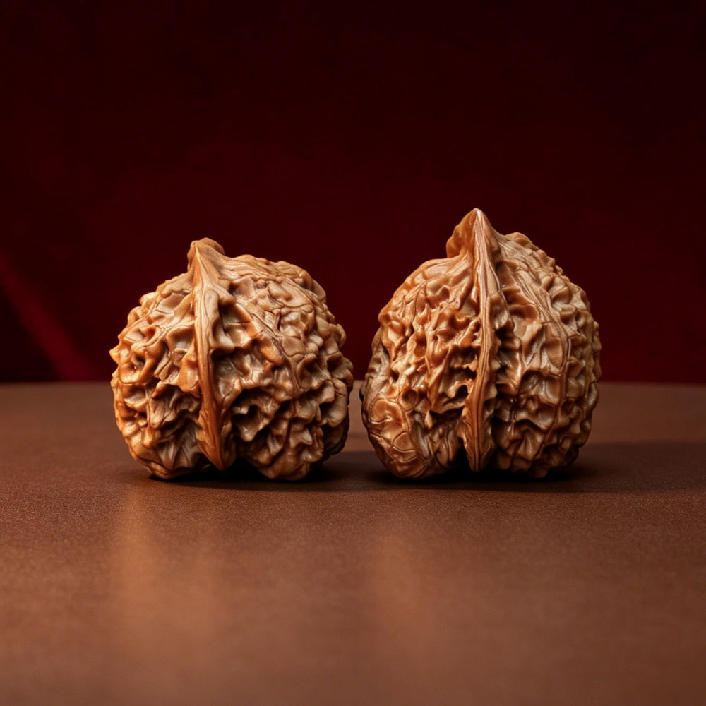 The "Giant Official Hat Longevity Peach" (Da Guan Mao Shou Tao) Premium Symmetrical Pair | 44.0mm x 45.0mm | YX-E-042520