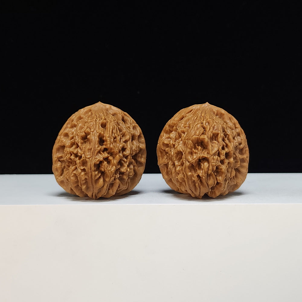 The "Water Dragon Texture" Shui Long Wen Lion's Head Collector Pair | S-Grade Investment Tier | 40.0mm x 39.0mm | SZ-S-034481