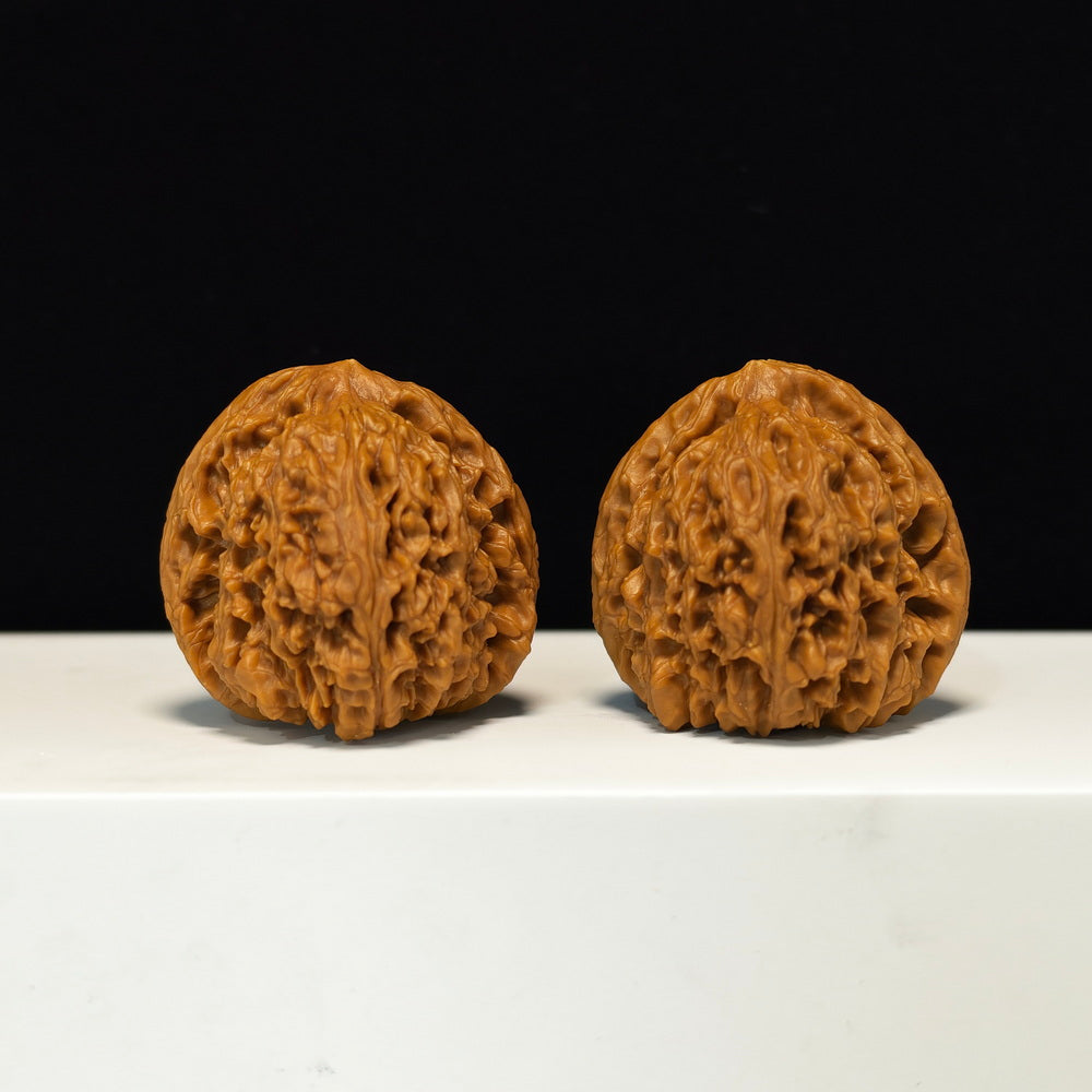 The "Peach Heart Concave Base" Nan Jiang Shi Sovereign Pair | SS-Grade Imperial Tier | 43.0mm x 42.0mm | NJS-SS-002348