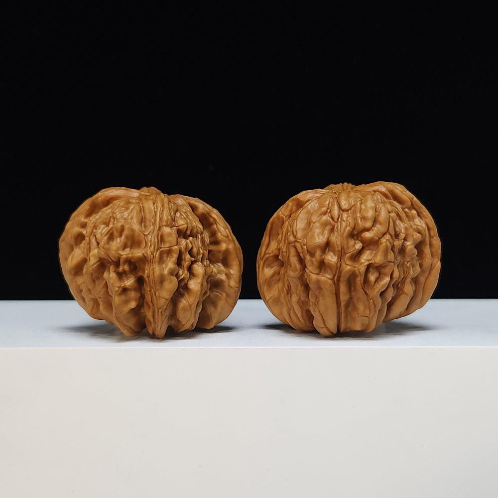 The "Huakun Dragon" SS‑Grade Mighty Veneer Master Pair | Distinct Vein‑Dominant Wenwan Curiosity | 46.0mm x 44.0mm | SZ‑SS‑012473