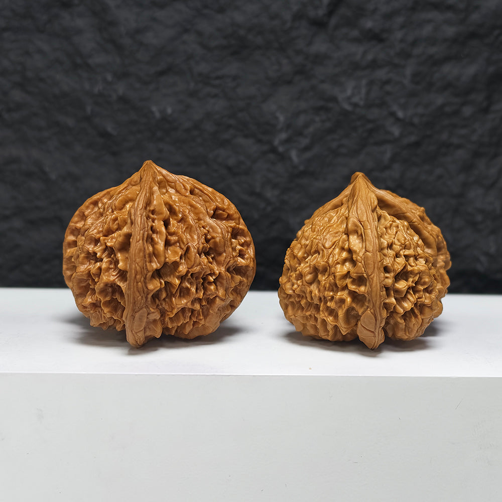 "Kirin Scale Conjoined" Qi Lin Wen Lian Ti YX-E-194942 Collector Wenwan Walnuts Pair | 65.0mm x 52.0mm | YX-E-194942
