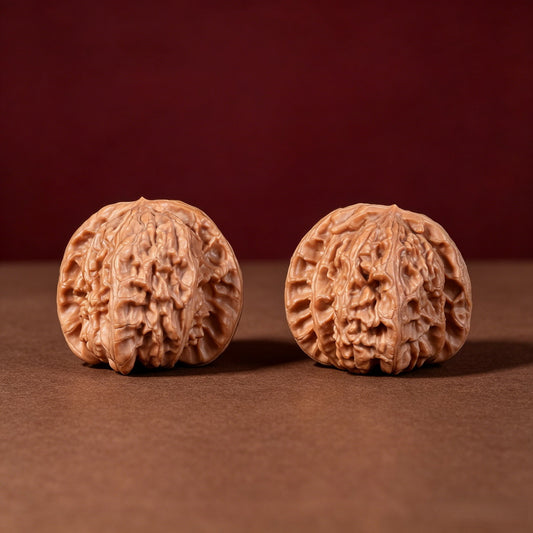 The "Orbital Serenity" (Spherical White Lion) A-Grade 1:1 Symmetrical Pair | 38.0mm x 38.0mm | BSZ-A-001007