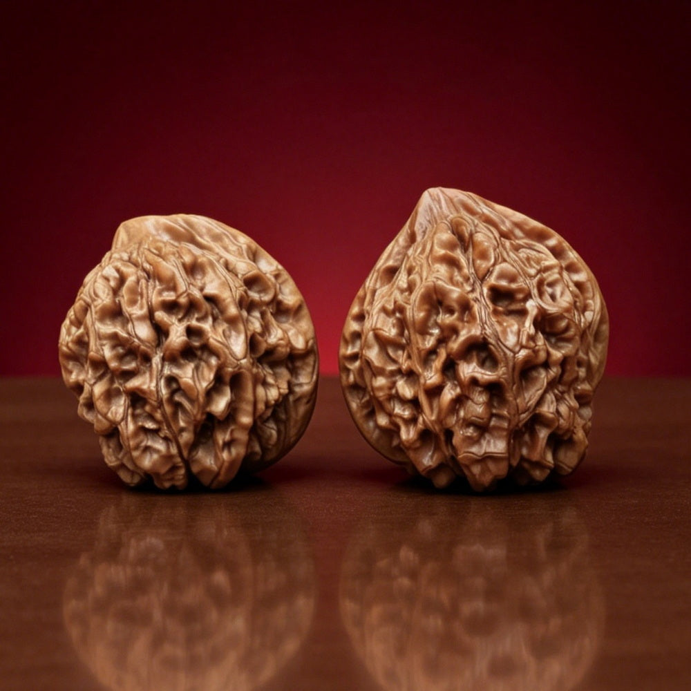 The "Giant Official Hat Longevity Peach" (Da Guan Mao Shou Tao) Premium Symmetrical Pair | 44.0mm x 45.0mm | YX-E-042520