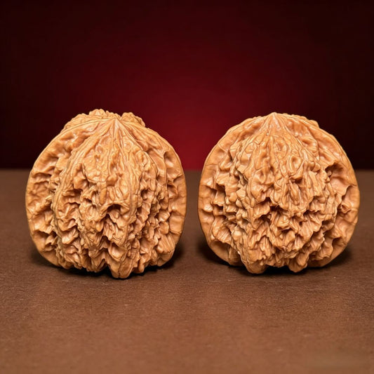 The "Rainflower" (Zen Pebble) A-Grade Pair | 36.0mm (Length) x 33.0mm (Width) | YHS-A-001128