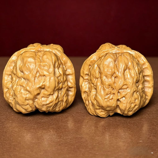 The "Celestial Jade Toad" (Crystal Frog) AA-Grade High-Profile Pair | 33.0mm (Length) x 38.0mm (Width) | YC-AA-001192