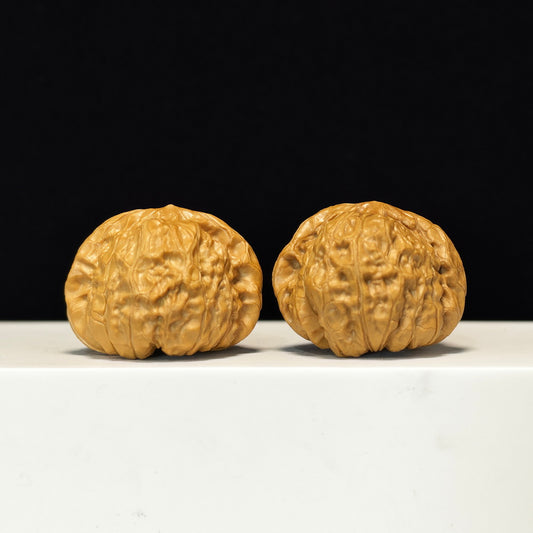The "Concave Base Pumpkin Mound" S-Grade Round Chubby Collector Pair | Leisure Play & Unique Variety Selection | 41.0mm x 43.0mm | SZ-S-037505