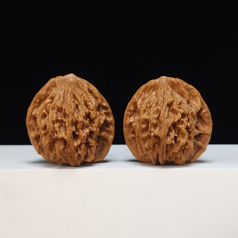 The "Wheat Ear Tiger Head" (Maisui Hutou) Heritage Symmetrical Pair | 44.0mm x 40.0mm | HT-S-002475