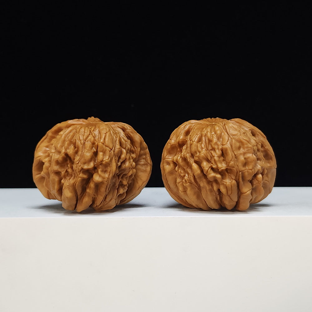 The "Huakun Dragon" SS‑Grade Mighty Veneer Master Pair | Distinct Vein‑Dominant Wenwan Curiosity | 46.0mm x 44.0mm | SZ‑SS‑012473