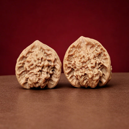 The "Kylin Turtle-Back Seated Buddha" (Kylin Wen Gui Bei Zuo Fo) Exhibition-Grade Symmetrical Masterpiece Pair | 44.0mm x 43.0mm | YX-E-047525