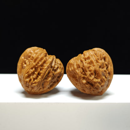 The "Spherical Round" Bai Shi Zi Lion's Head Pair | S-Grade Collector Tier | 41.0mm x 40.0mm | BSZ-S-002362