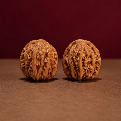 The "Wheat Ear Tiger Head Pocket Play" (Mai Sui Hu Tou Shou Nian) Premium Symmetrical Pair | 35.0mm x 34.0mm | HT-AA-009663