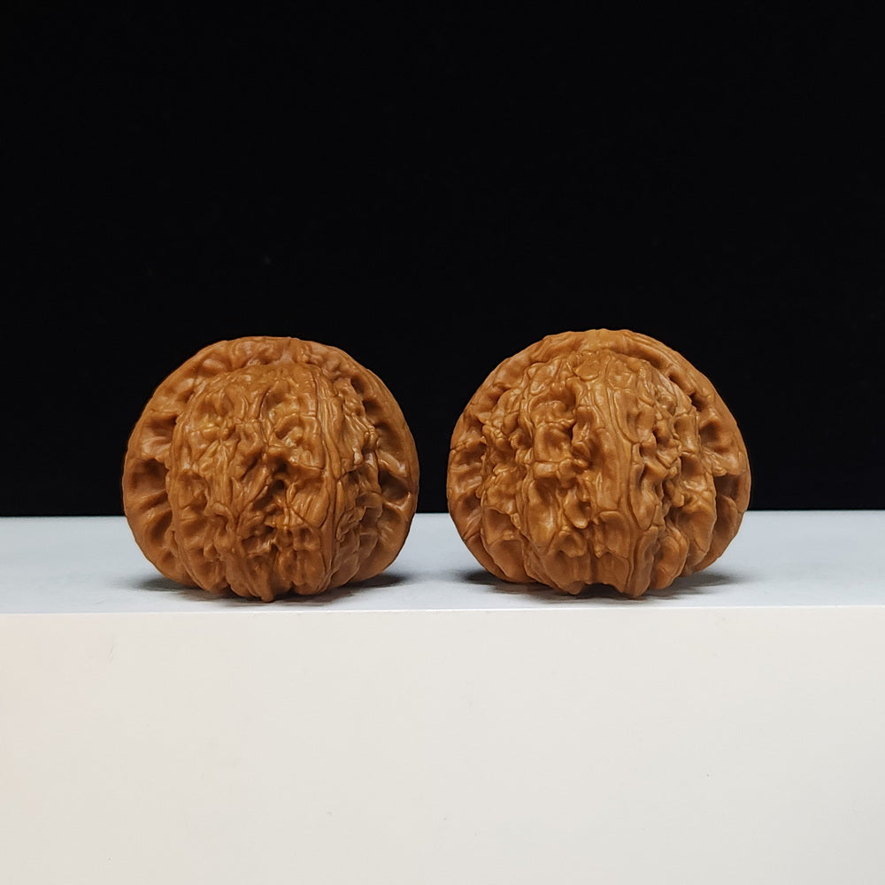 The "Spherical Round" Bai Shi Zi Lion's Head Pair | S-Grade Collector Tier | 41.0mm x 41.0mm | BSZ-S-011491