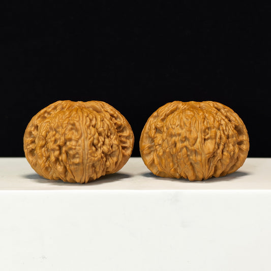 The "White Lion" SSS-Grade Vigorous Lionhead Master Pair | Daily Hand Rotation & Heritage Collection Choice | 50.0mm x 47.0mm | BSZ-SSS-001811