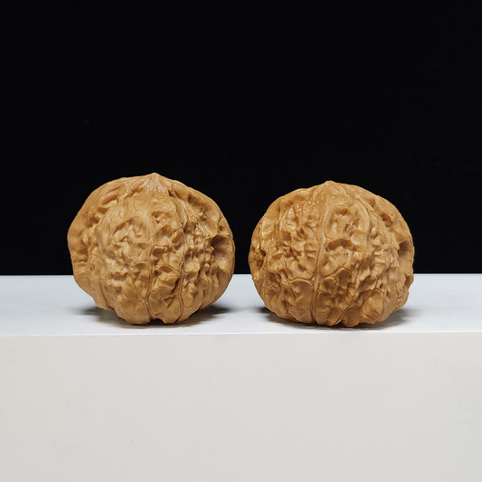 The "Pumpkin Mound" SS-Grade Round Bulb Master Pair | Comfort Hand Rotation & Unique Shape Collection | 44.0mm x 47.0mm | SZ-SS-019506