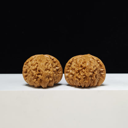 The "Sunken-Crown White Lion" Men Jian Bai Shi Zi Collector Pair | S-Grade Investment Tier | 39.0mm x 39.0mm | BSZ-S-003372