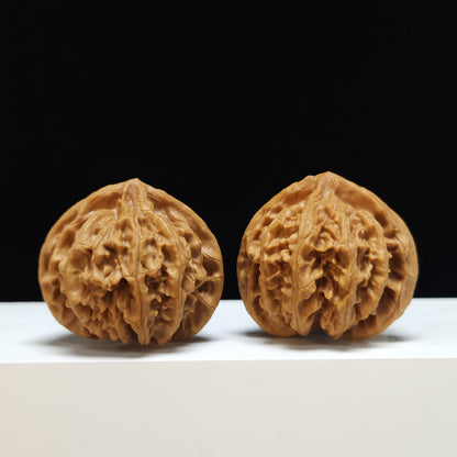 The "Peach Heart Lantern" Deng Long Lion's Head Sovereign Pair | SS-Grade Imperial Tier | 46.0mm x 44.0mm | SZ-SS-011354