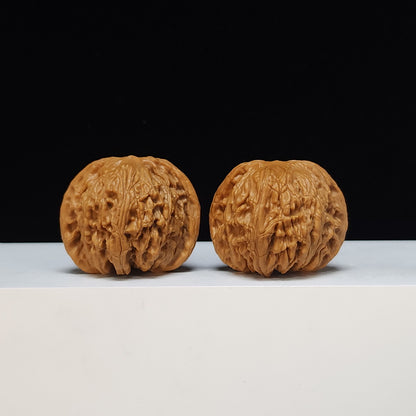 The "Sunken-Crown White Lion" Men Jian Bai Shi Zi Collector Pair | S-Grade Investment Tier | 42.0mm x 40.0mm | BSZ-S-013495