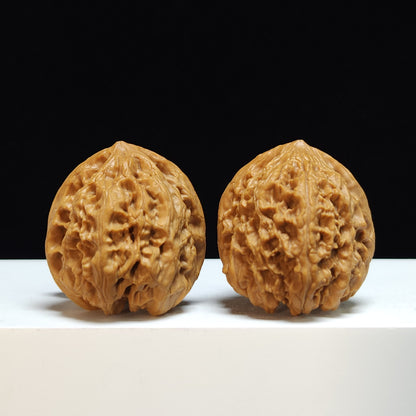 The "Spherical Peach-Heart Bison" Qiu Xing Tao Xin Ye Niu Pair | S-Grade Collector Tier | 37.0mm x 39.0mm | SZ-S-024365