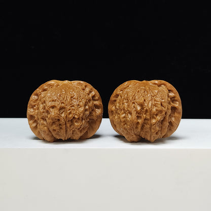 The "Blood Qilin" Xue Qi Lin Lion's Head Collector Pair | S-Grade Investment Tier | 44.0mm x 40.0mm | SZ-S-011201