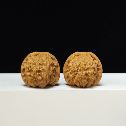 The "Spherical Sunken-Crown White Lion" Qiu Xing Men Jian Bai Shi Zi Pair | S-Grade Investment Tier | 37.0mm x 40.0mm | BSZ-S-004373