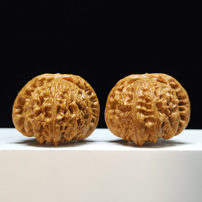 The "Sunken-Crown White Lion" Men Jian Bai Shi Zi Collector Pair | SS-Grade Masterpiece Tier | 42.0mm x 42.0mm | BSZ-SS-004368