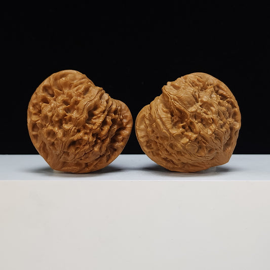 The "Qilin Peach Heart" Lion's Head SSS-Grade Crown Jewel Pair | Supreme Investment Selection | 52.0mm x 46.0mm | SZ-SSS-011823