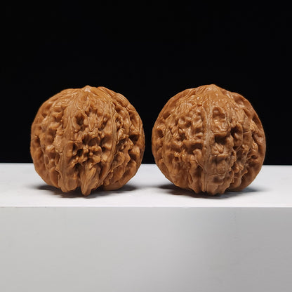 The "Millstone" S‑Grade Ground‑Hugging Stature Pair | Palm‑Nurtured Wenwan Artifact | 41.0mm x 39.0mm | MP‑S‑003069