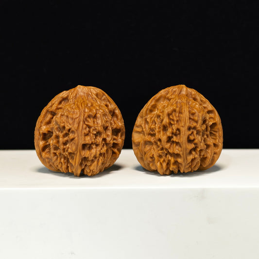 The "Peach Heart Concave Base" Nan Jiang Shi Sovereign Pair | SS-Grade Imperial Tier | 43.0mm x 42.0mm | NJS-SS-002348