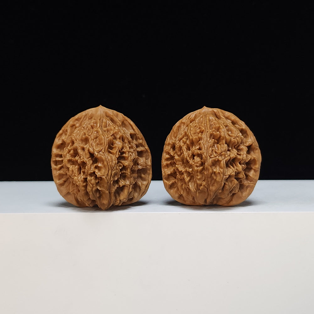 The "Water Dragon Texture" Shui Long Wen Lion's Head Collector Pair | S-Grade Investment Tier | 40.0mm x 39.0mm | SZ-S-034481