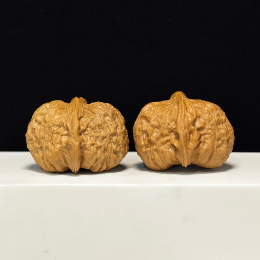 The "Pumpkin Mound" SSS-Grade Round Plump Master Pair | Leisure Rotation & Tasteful Collection Option | 47.0mm x 47.0mm | SZ-SSS-003805