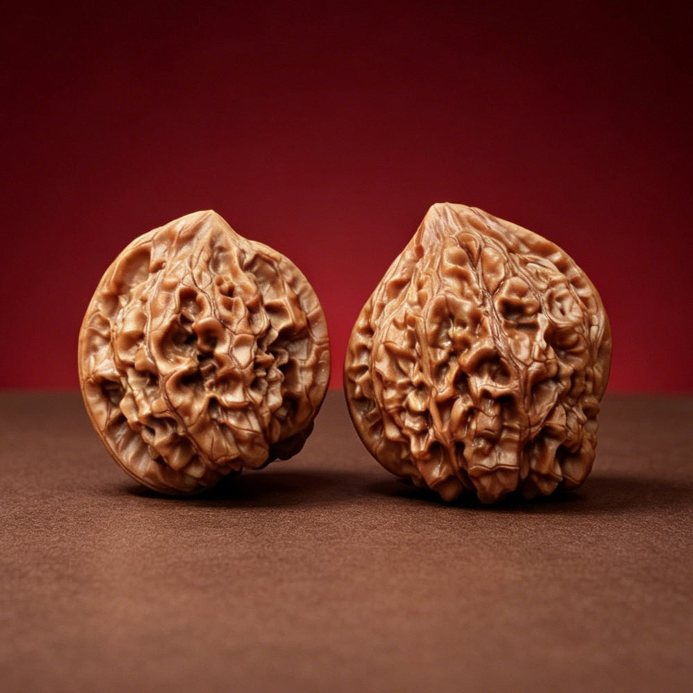 The "Giant Official Hat Longevity Peach" (Da Guan Mao Shou Tao) Premium Symmetrical Pair | 44.0mm x 45.0mm | YX-E-042520