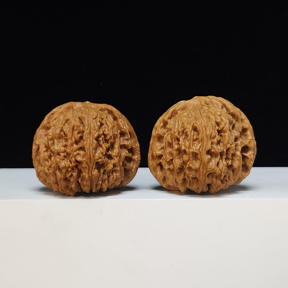 The "Spherical Round" Bai Shi Zi Lion's Head Pair | SS-Grade Masterpiece Tier | 46.0mm x 45.0mm | BSZ-SS-013498