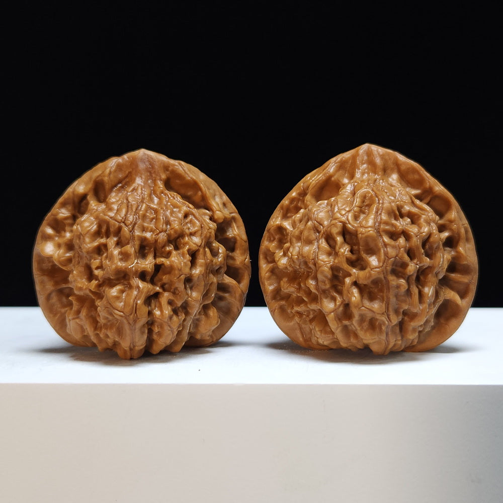 The "Kylin Texture" (Kylin Wen) Exhibition-Grade Symmetrical Masterpiece Pair | 47.0mm x 41.0mm | SZ-S-031462