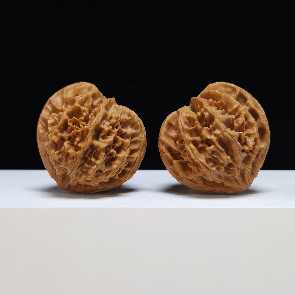 The "Peach Heart Lantern" Deng Long Lion's Head Pair | S-Grade Collector Tier | 44.0mm x 41.0mm | SZ-S-020353