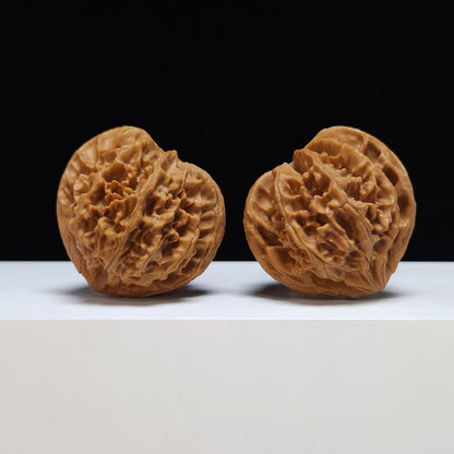 The "Peach Heart Lantern" Deng Long Lion's Head Pair | S-Grade Collector Tier | 44.0mm x 41.0mm | SZ-S-020353