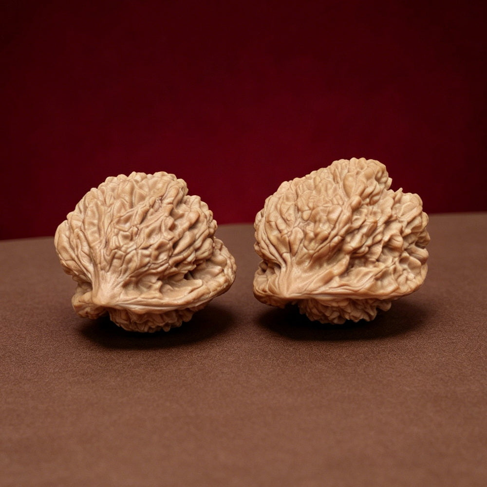The "Kylin Turtle-Back Seated Buddha" (Kylin Wen Gui Bei Zuo Fo) Exhibition-Grade Symmetrical Masterpiece Pair | 44.0mm x 43.0mm | YX-E-047525