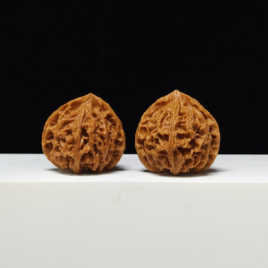 The "Sacred Heart" (Hollow-Base Apple Orchard) AA-Grade Pair | 41.0mm (Length) x 39.0mm (Width) | PGY-AA-003110