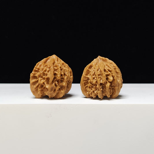 The "Mount Qi Tri-Ribbed Chevron" Qi Shan San Leng Ren Zi Collector Pair | A-Grade Investment Tier | 31.0mm x 31.0mm | QSSL-A-003126