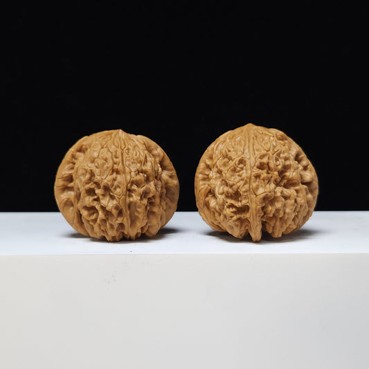 The "Blizzard" Bao Xue Lion's Head Collector Pair | AA-Grade Masterpiece Tier | 43.0mm x 44.0mm | BX-AA-003101