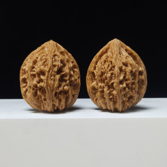 The "Symmetric Heart" (Beijing Chicken Heart) AA-Grade Pair | 41.0mm (Length) x 41.0mm (Width) | JX-AA-005093