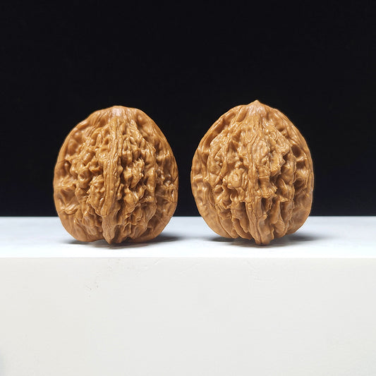 The "Symmetric Grain" (Wheat-Ear Tiger Head) A-Grade Pair | 38.0mm (Length) x 38.0mm (Width) | HT-A-002181
