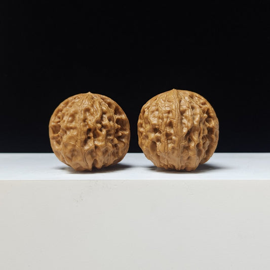The "Night-Glowing Pearl" (Symmetrical Lion's Head) AA-Grade 1:1 Pair | 37.0mm (Length) x 38.0mm (Width) | YMZ-AA-001152