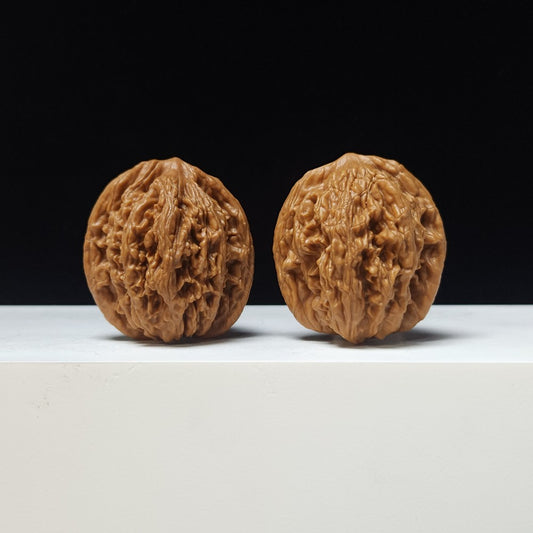 The "Duck Egg Tiger Head" Ya Dan Hu Tou Collector Pair | A-Grade Investment Tier | 38.0mm x 36.0mm | HT-A-005263