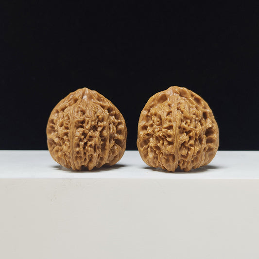 The "Iron Trinity" (Triple-Ridge Nanjiang Stone) A-Grade Pair | 37.0mm (Length) x 37.0mm (Width) | NJS-A-003211