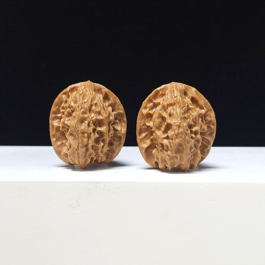 "White Snake Valley Hand-Twister" Bai She Gu Shou Nian Wenwan Walnut Pair | 30.0mm x 30.0mm | GM-A-020632