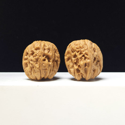 "Door Pier" Men Dun Wenwan Walnut Pair | 35.0mm x 39.0mm | MD-A-005624