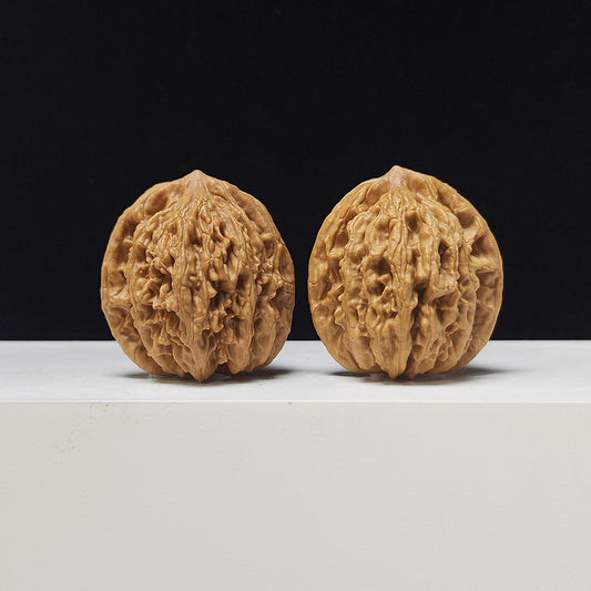 The "Wheat Ear Tiger Head" (Mai Sui Hu Tou) Collector's Symmetrical Pair | 39.0mm x 37.0mm | HT-A-010662