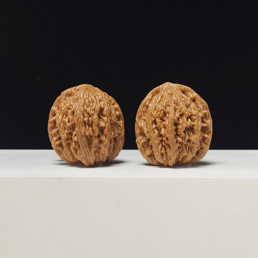 The "Wheat Ear Tiger Head Pocket Play" (Mai Sui Hu Tou Shou Nian) Premium Symmetrical Pair | 35.0mm x 34.0mm | HT-AA-009663