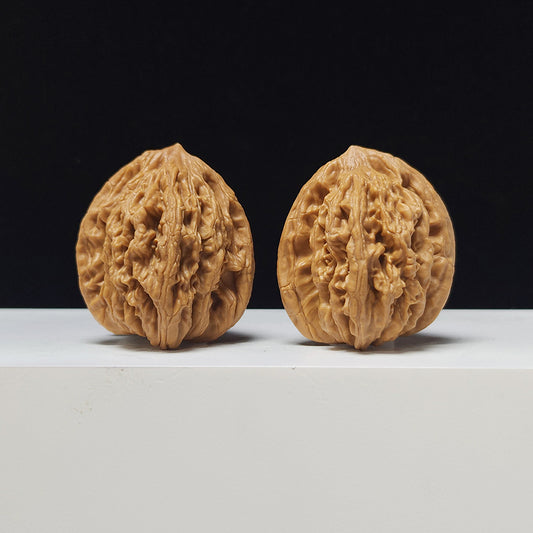 The "Wheat Ear Tiger Head" (Mai Sui Hu Tou) Premium Symmetrical Pair | 38.0mm x 37.0mm | HT-A-009661